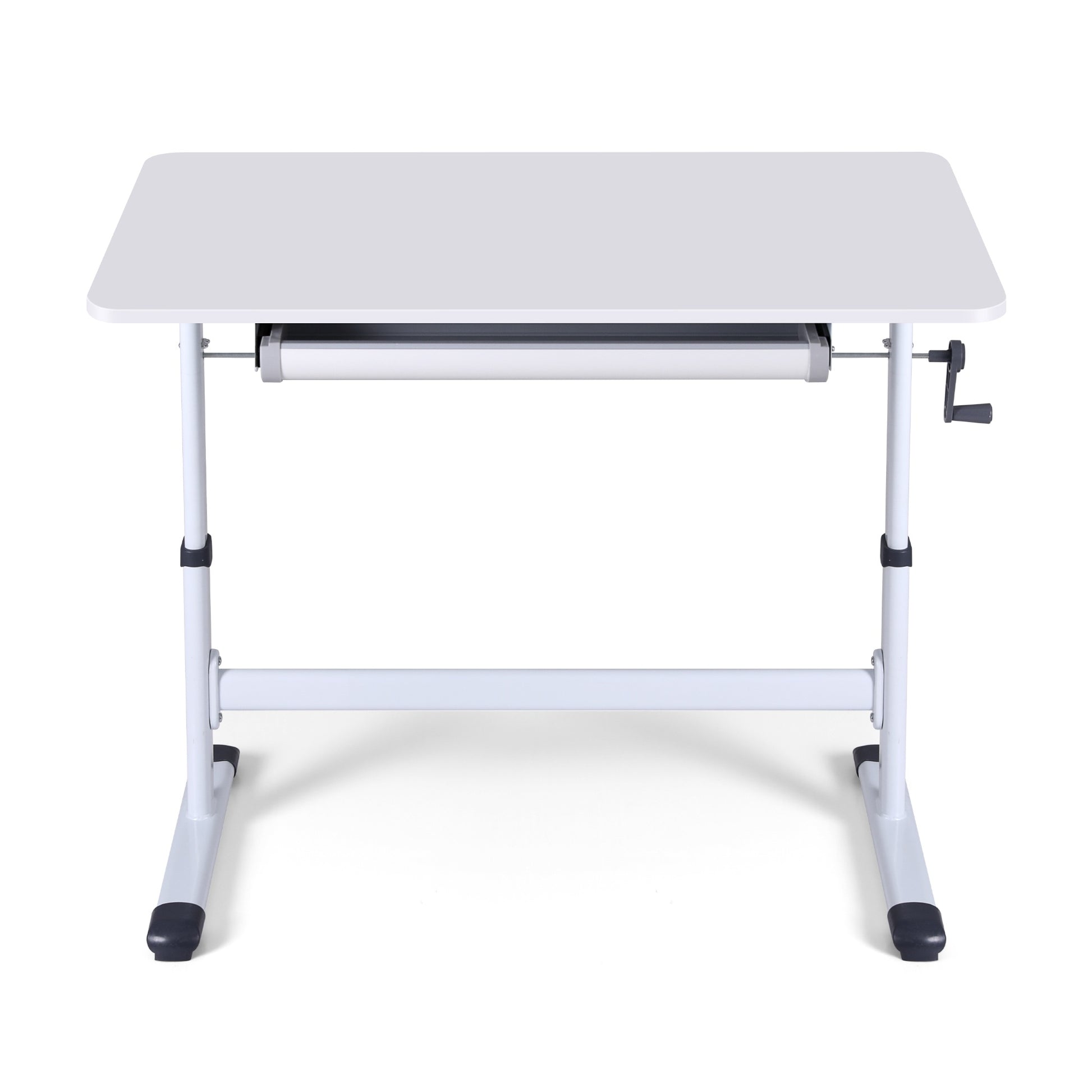 Artiss Standing Desk Height Adjustable Workstation Computer Desks Study 100CM White HASD-C-MANUAL-100-WH