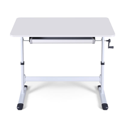 Artiss Standing Desk Height Adjustable Workstation Computer Desks Study 100CM White HASD-C-MANUAL-100-WH