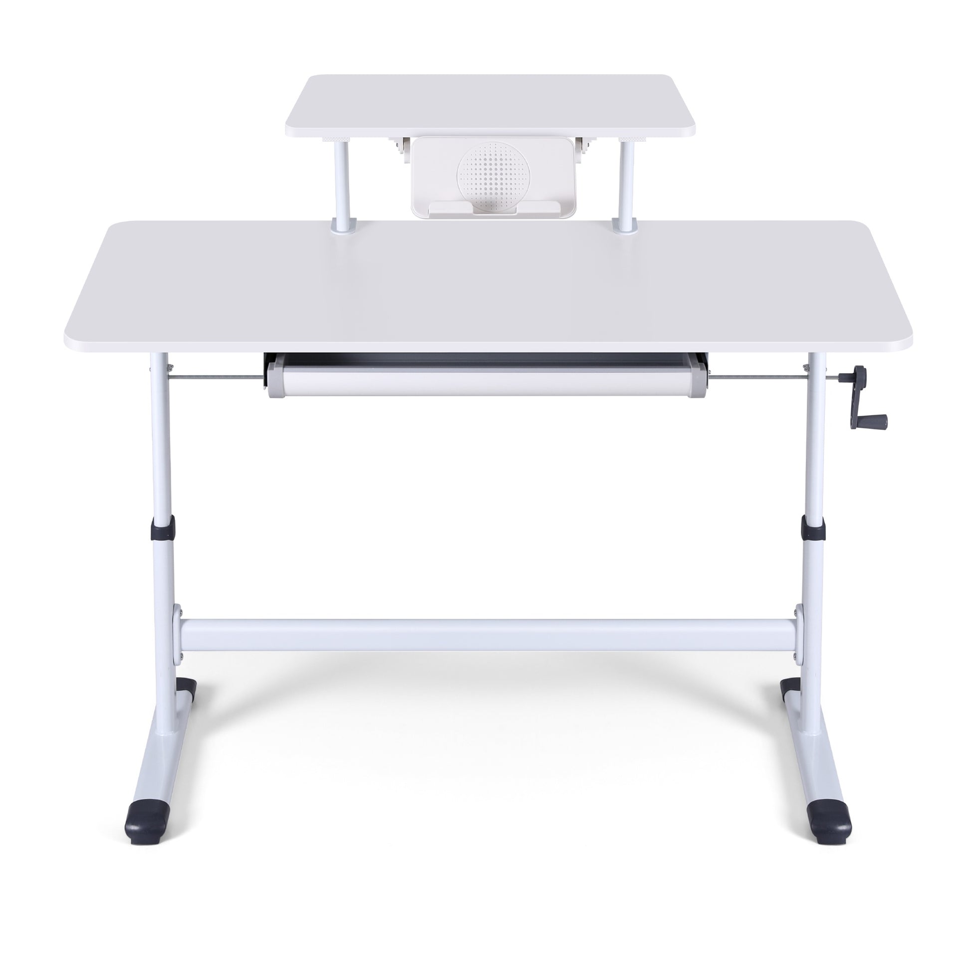 Artiss Standing Desk Height Adjustable Workstation Computer Desks Study 120CM White HASD-C-MANUAL-120-WH