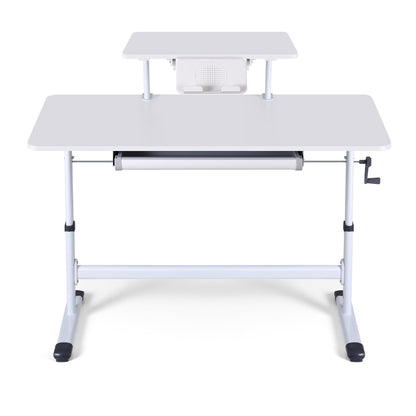 Artiss Standing Desk Height Adjustable Workstation Computer Desks Study 120CM White HASD-C-MANUAL-120-WH