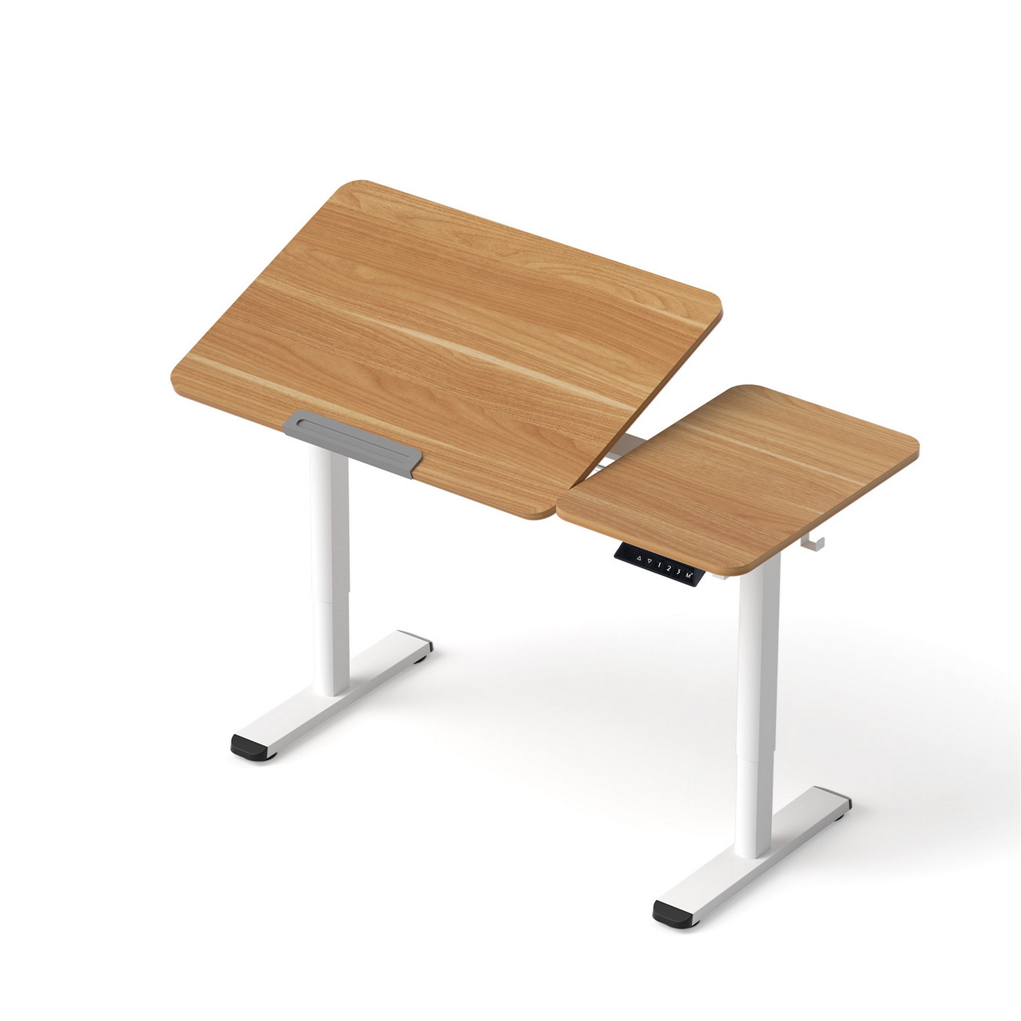 Artiss Electric Standing Desk Height Adjustable Sit Stand Desk Tilting Top HASD-CD105-WD-AB