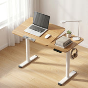 Artiss Electric Standing Desk Height Adjustable Sit Stand Desk Tilting Top HASD-CD105-WD-AB