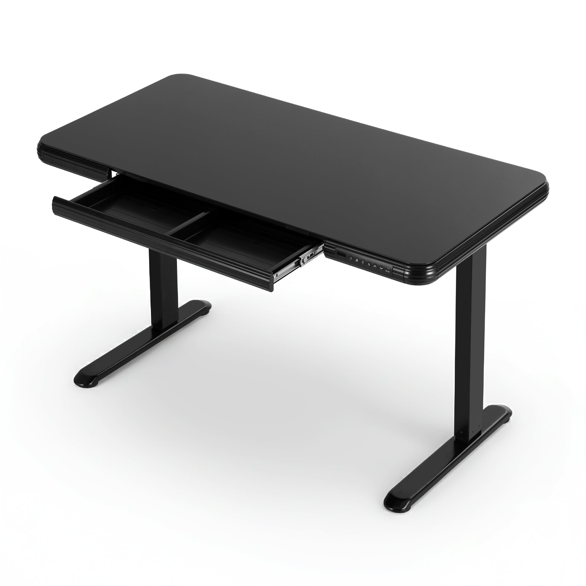 Artiss Electric Standing Desk Motorised Glass Top Black 120CM HASD-ET156C-GLASS-BK-AB