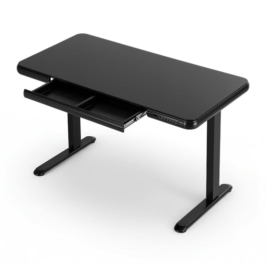 Artiss Electric Standing Desk Motorised Glass Top Black 120CM HASD-ET156C-GLASS-BK-AB