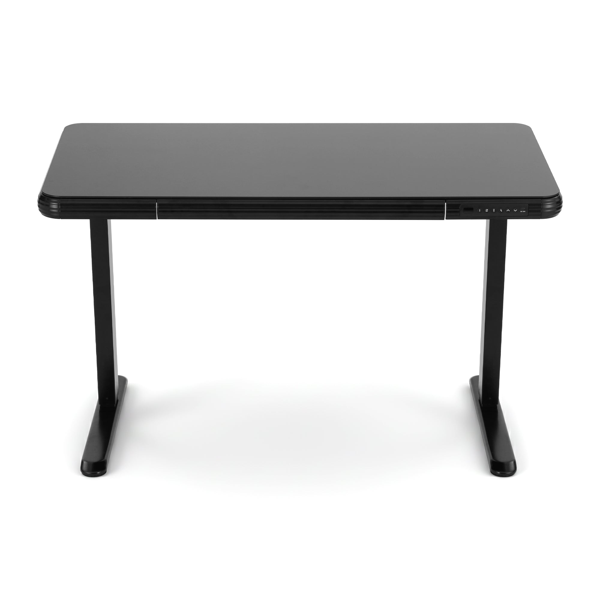 Artiss Electric Standing Desk Motorised Glass Top Black 120CM HASD-ET156C-GLASS-BK-AB