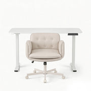 Artiss Criss Cross Chair with Wheels & Adjustable Armrests and Electric Standing Desk 140cm with Memory HASD-ET156E-2018-BG