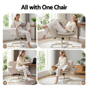 Artiss Criss Cross Chair with Wheels & Adjustable Armrests and Electric Standing Desk 140cm with Memory HASD-ET156E-2018-BG