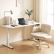 Artiss Criss Cross Chair with Wheels & Adjustable Armrests and Electric Standing Desk 140cm with Memory HASD-ET156E-2018-BG