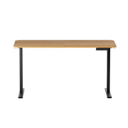 Artiss Electric Standing Desk 140cm Adjustable Height Motorised Home Office Desk Oak Black HASD-ET156E-BKNT