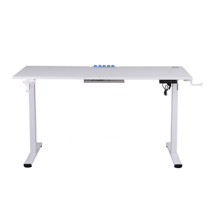 Artiss Electric Standing Desk Height Adjustable Gaming Desk Home Office 140cm HASD-ET156E-GAME-WH-AB