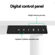 Artiss Electric Standing Desk 140cm Adjustable Height Motorised Home Office Desk White HASD-ET156E-WH