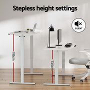 Artiss Electric Standing Desk 140cm Adjustable Height Motorised Home Office Desk White HASD-ET156E-WH