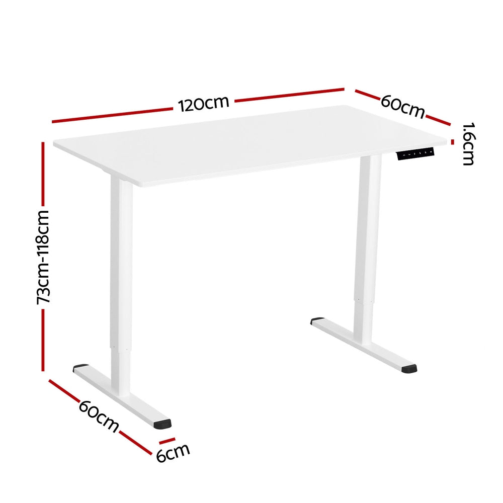 Artiss Electric Standing Desk Sit Stand Desks 120CM HASD-ET157-WH