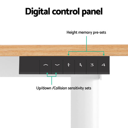 120CM Artiss Electric Standing Desk Sit Stand Desks Home Office Computer Desk HASD-ET157-WHNT