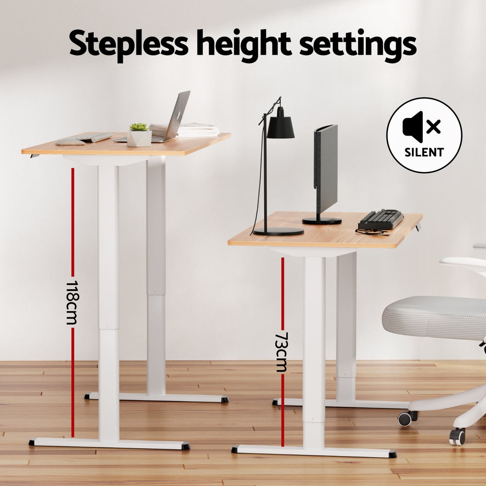 120CM Artiss Electric Standing Desk Sit Stand Desks Home Office Computer Desk HASD-ET157-WHNT