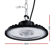 Leier 150W UFO LED High Bay Light Motion Sensor HBL-UFO-N150-SEN-BK