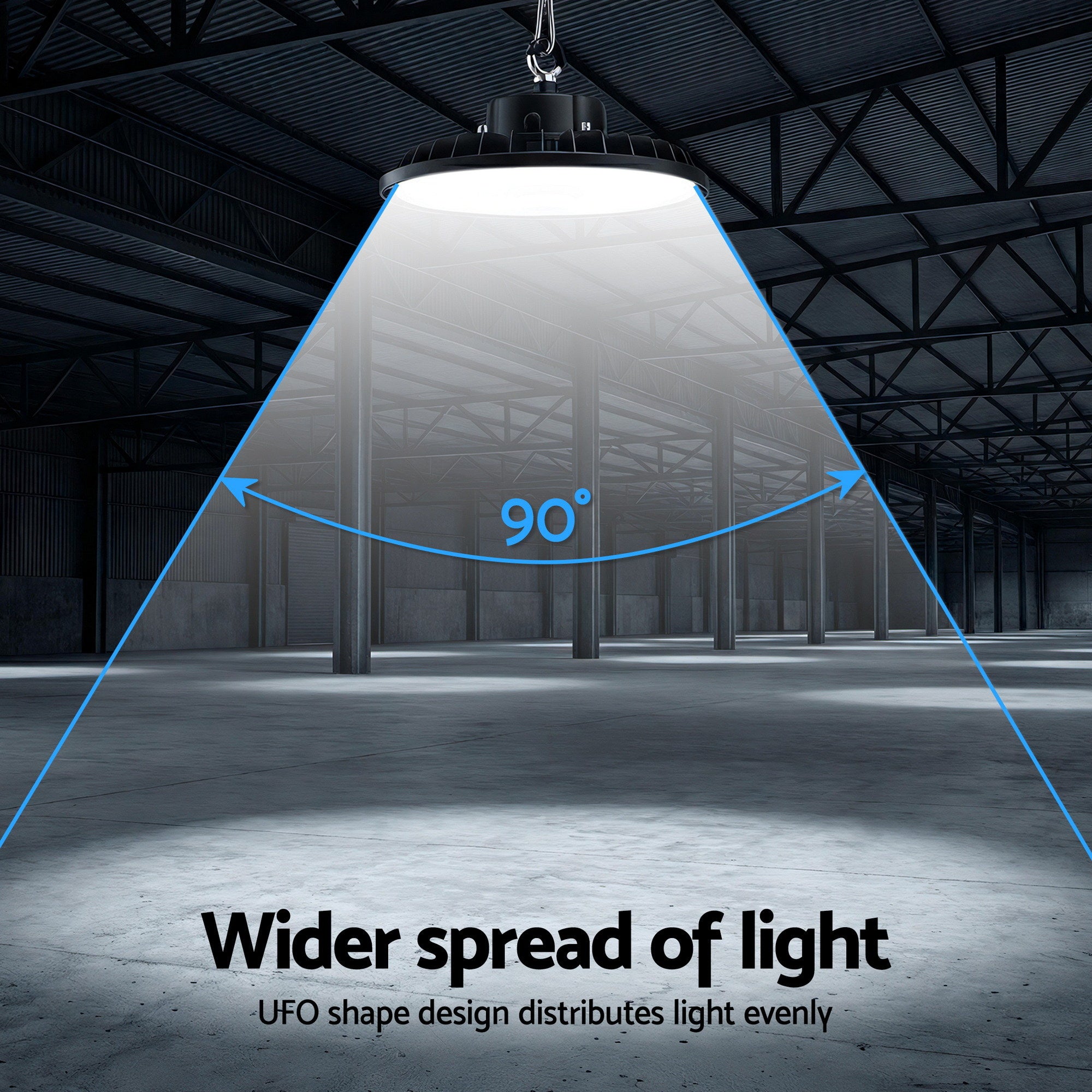 Leier 150W UFO LED High Bay Light Motion Sensor HBL-UFO-N150-SEN-BK