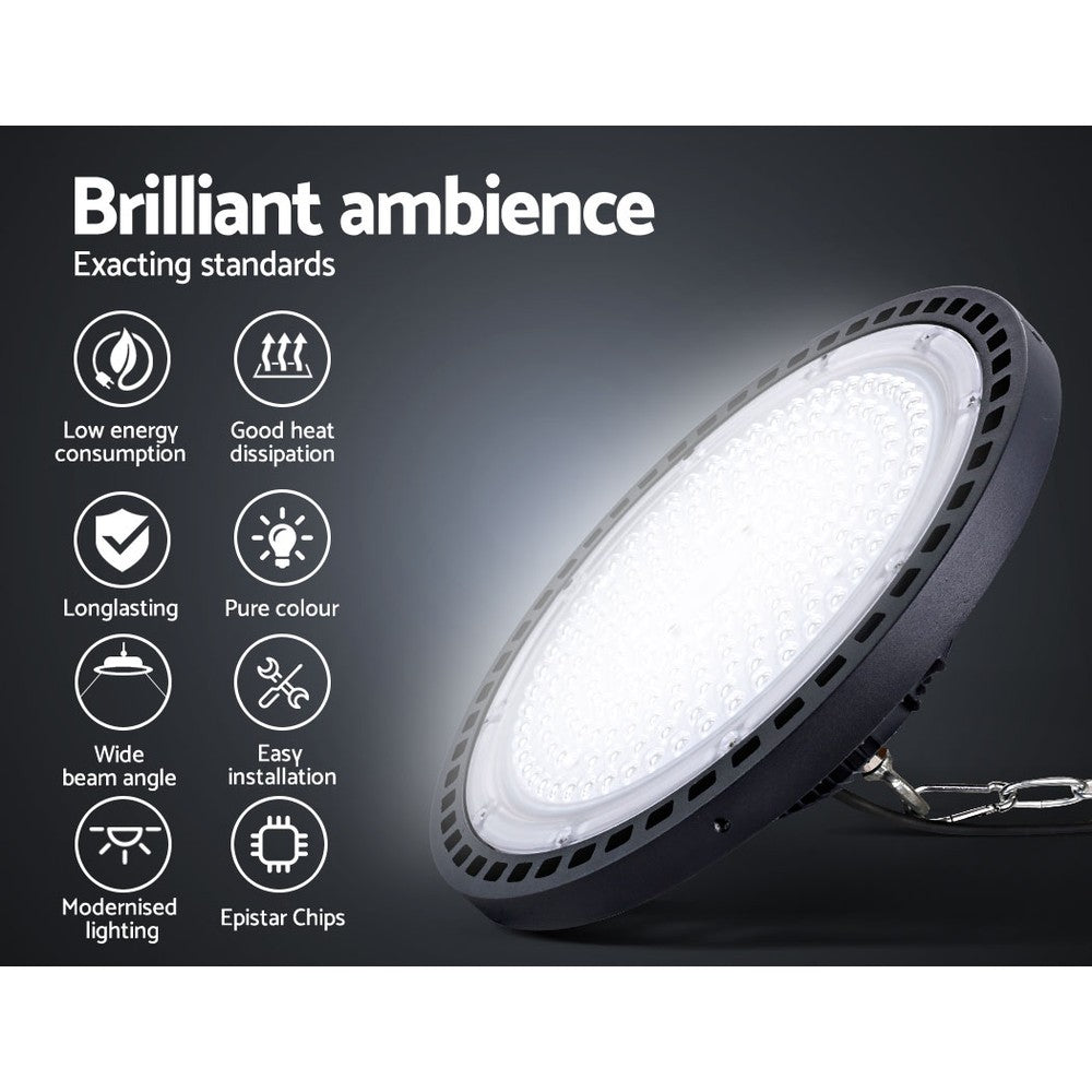 Leier LED High Bay Lights 150W UFO Industrial Workshop Warehouse Factory Lamp HBL-UFO-N210C-BK