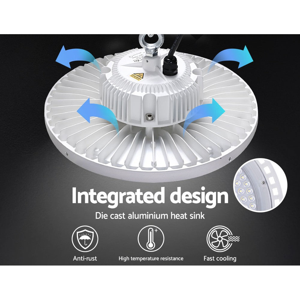 Leier LED High Bay Lights 150W UFO Industrial Shed Warehouse Factory Lamp White HBL-UFO-N210C-WH