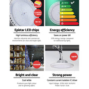 Leier LED High Bay Lights 150W UFO Industrial Shed Warehouse Factory Lamp White HBL-UFO-N210C-WH