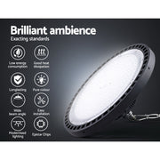 Leier LED High Bay Lights 200W UFO Industrial Workshop Warehouse Factory Lamp HBL-UFO-N280C-BK