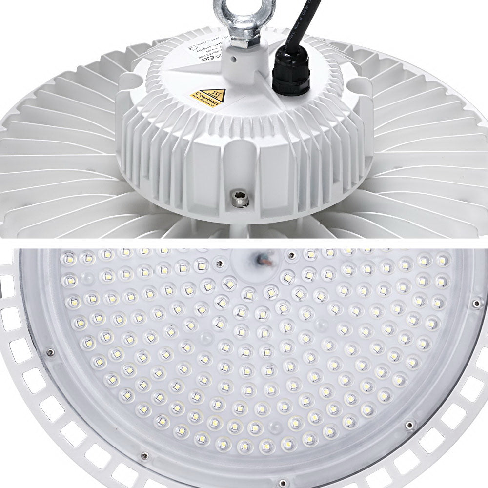 Leier LED High Bay Lights 200W UFO Industrial Shed Warehouse Factory Lamp White HBL-UFO-N280C-WH