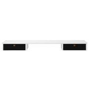 Artiss Standing Desk Desktop Storage Rack Shelf Removable Bookshelf Drawer 120cm HDR-004-WH
