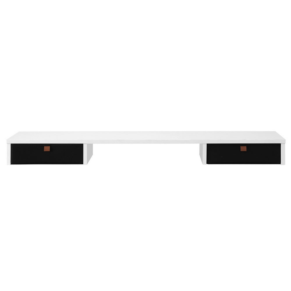 Artiss Standing Desk Desktop Storage Rack Shelf Removable Bookshelf Drawer 120cm HDR-004-WH
