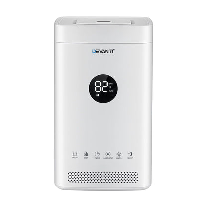 Devanti Ultrasonic Humidifier Air Purifier Top Fill Auto Humidity 3.5L White HM-3Z5L-TOUCH-WH
