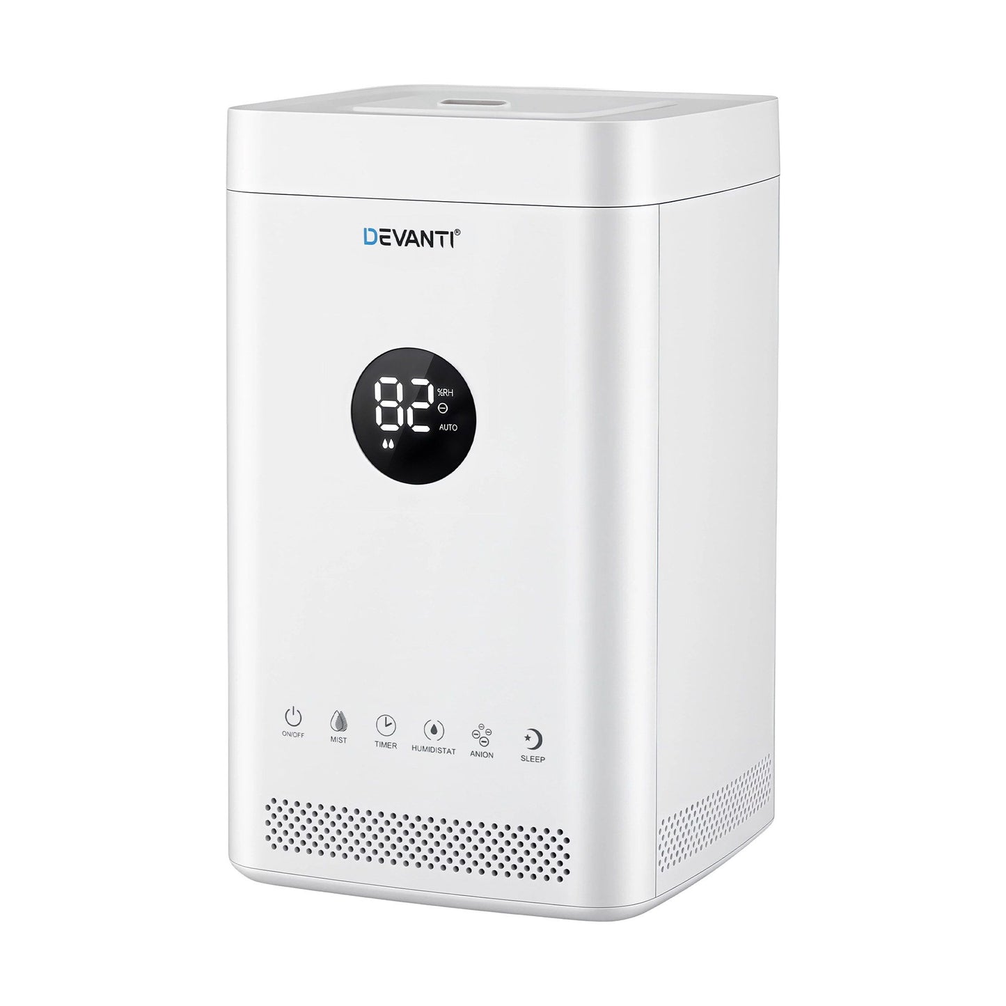 Devanti Ultrasonic Humidifier Air Purifier Top Fill Auto Humidity 3.5L White HM-3Z5L-TOUCH-WH