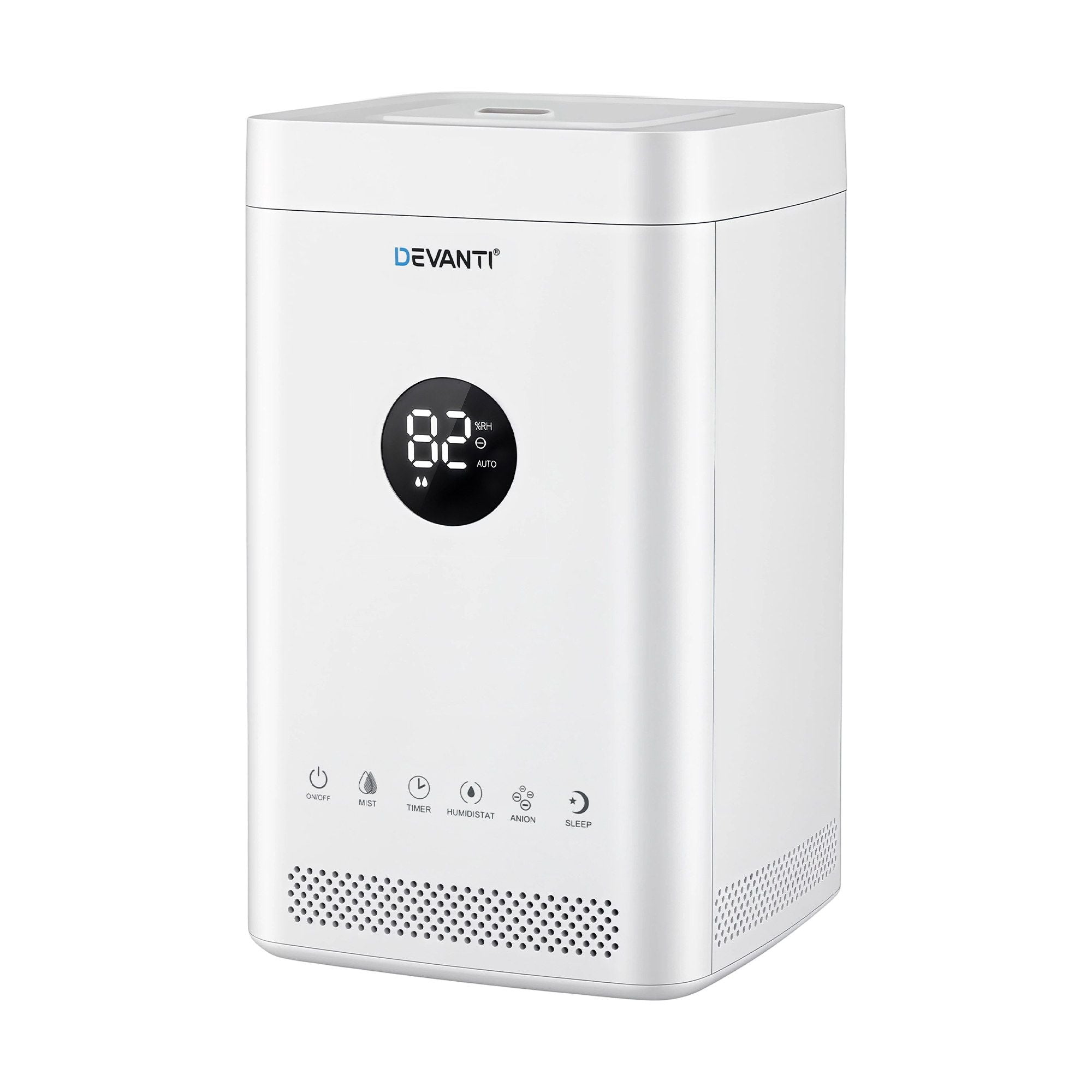 Devanti Ultrasonic Humidifier Air Purifier Top Fill Auto Humidity 3.5L White HM-3Z5L-TOUCH-WH