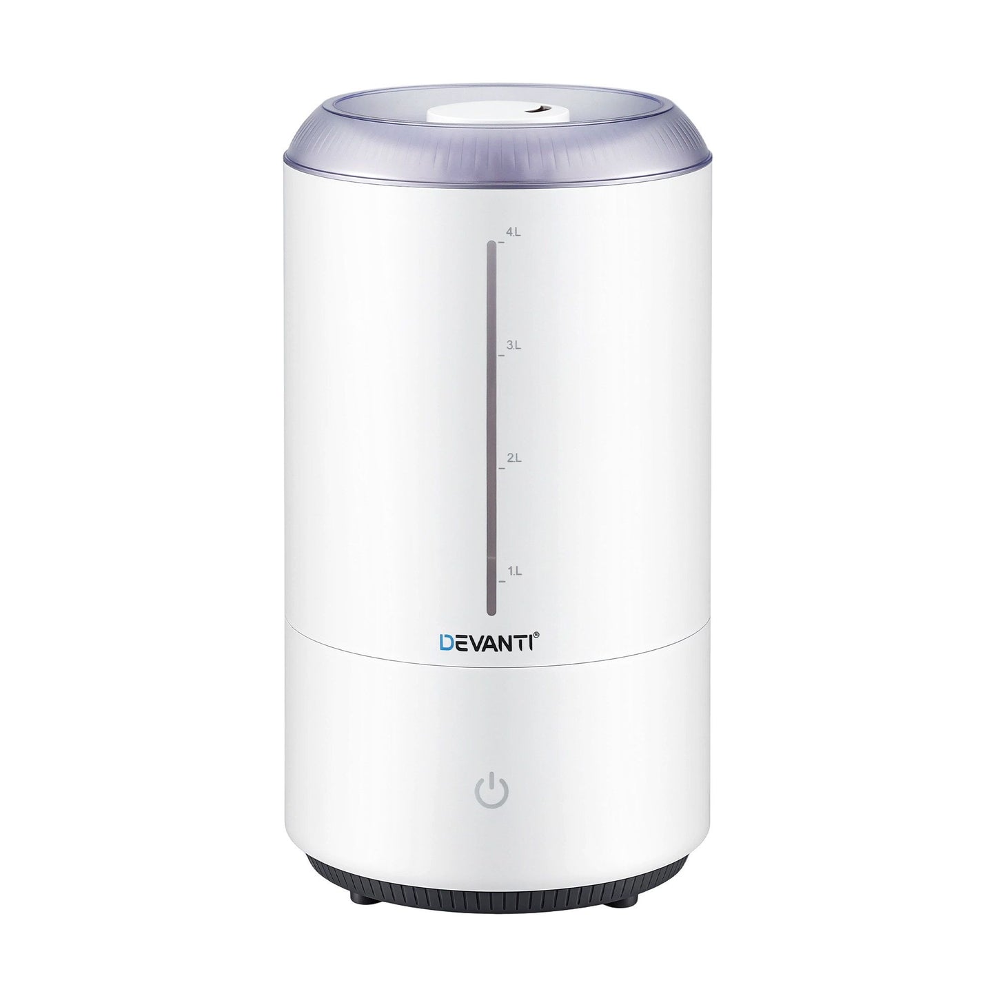 Devanti Ultrasonic Humidifier Aroma Diffuser Top Fill Quiet Bedroom 4L White HM-4L-TOUCH-WH
