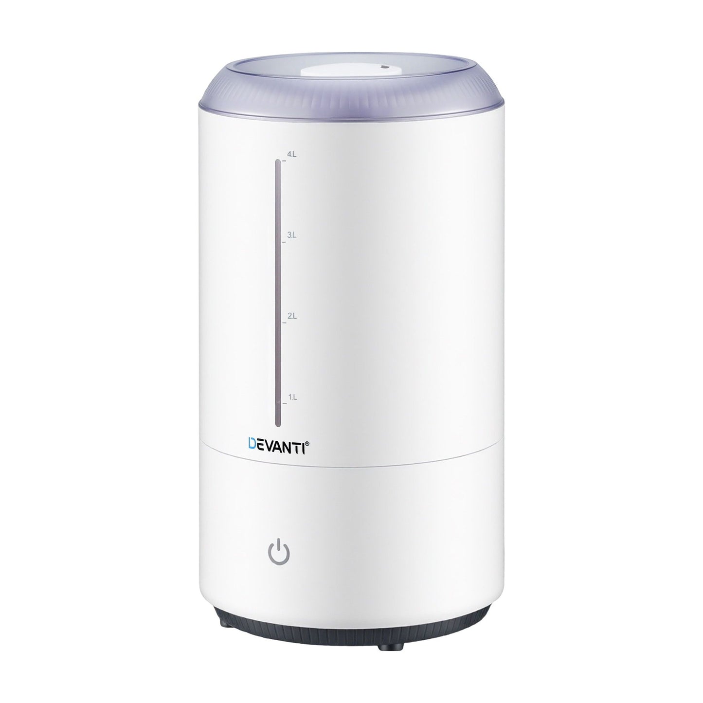 Devanti Ultrasonic Humidifier Aroma Diffuser Top Fill Quiet Bedroom 4L White HM-4L-TOUCH-WH
