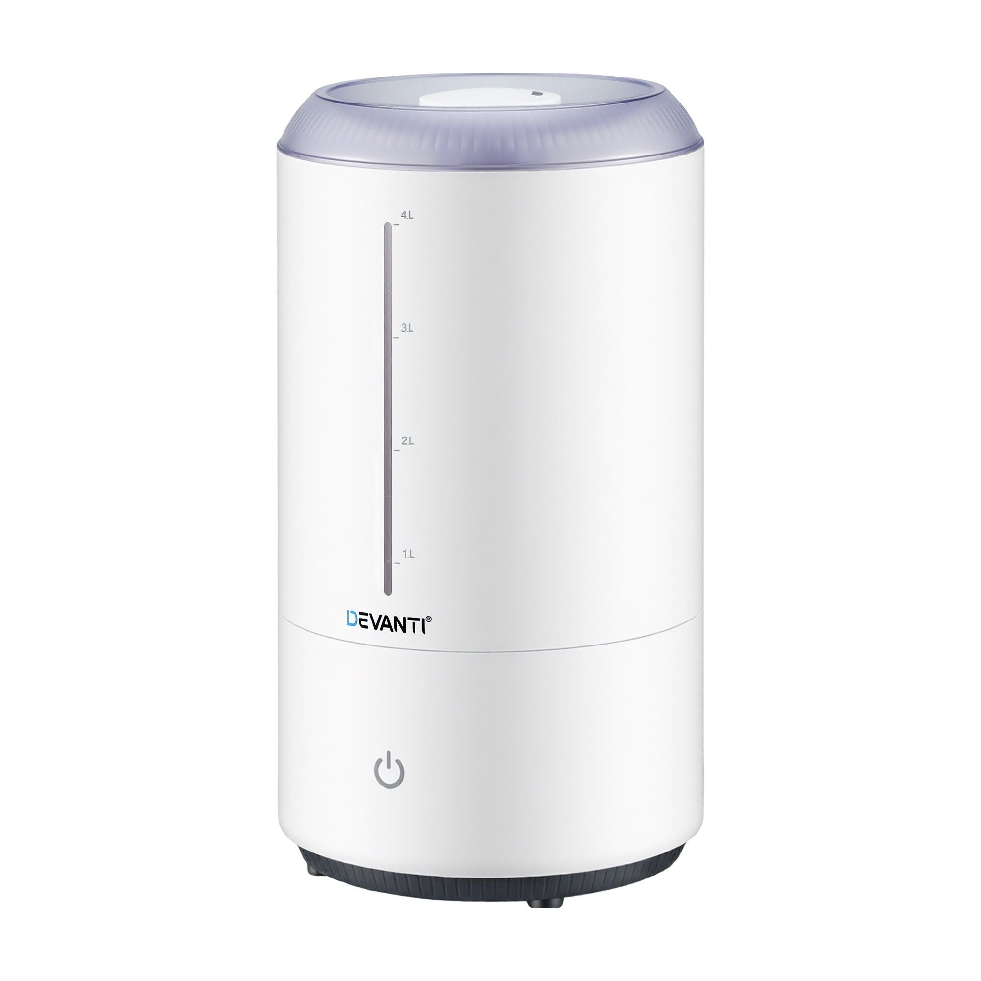 Devanti Ultrasonic Humidifier Aroma Diffuser Top Fill Quiet Bedroom 4L White HM-4L-TOUCH-WH