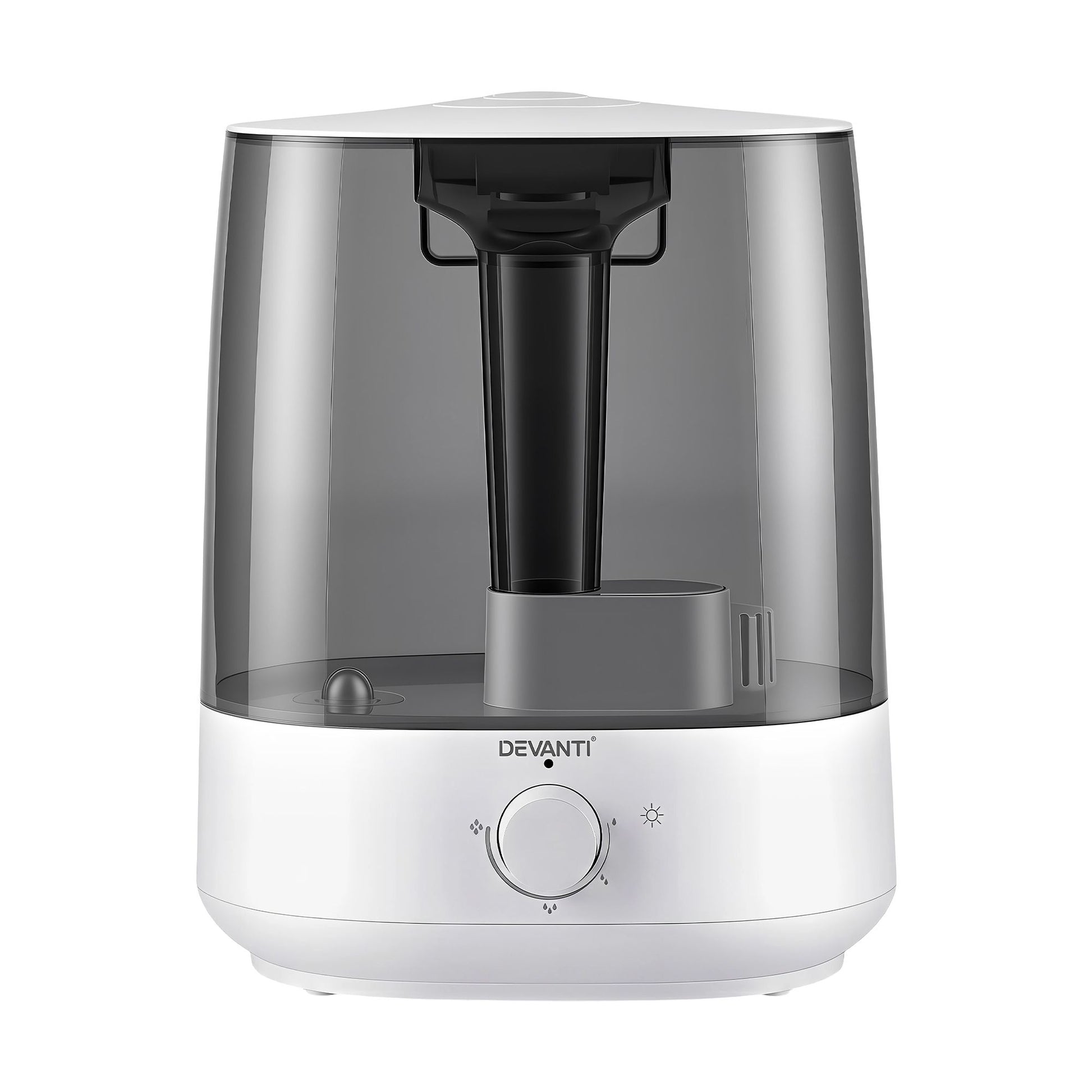 Devanti Ultrasonic Humidifier Aroma Diffuser Top Fill Quiet Bedroom 6L HM-6L-KNOB-WHBK