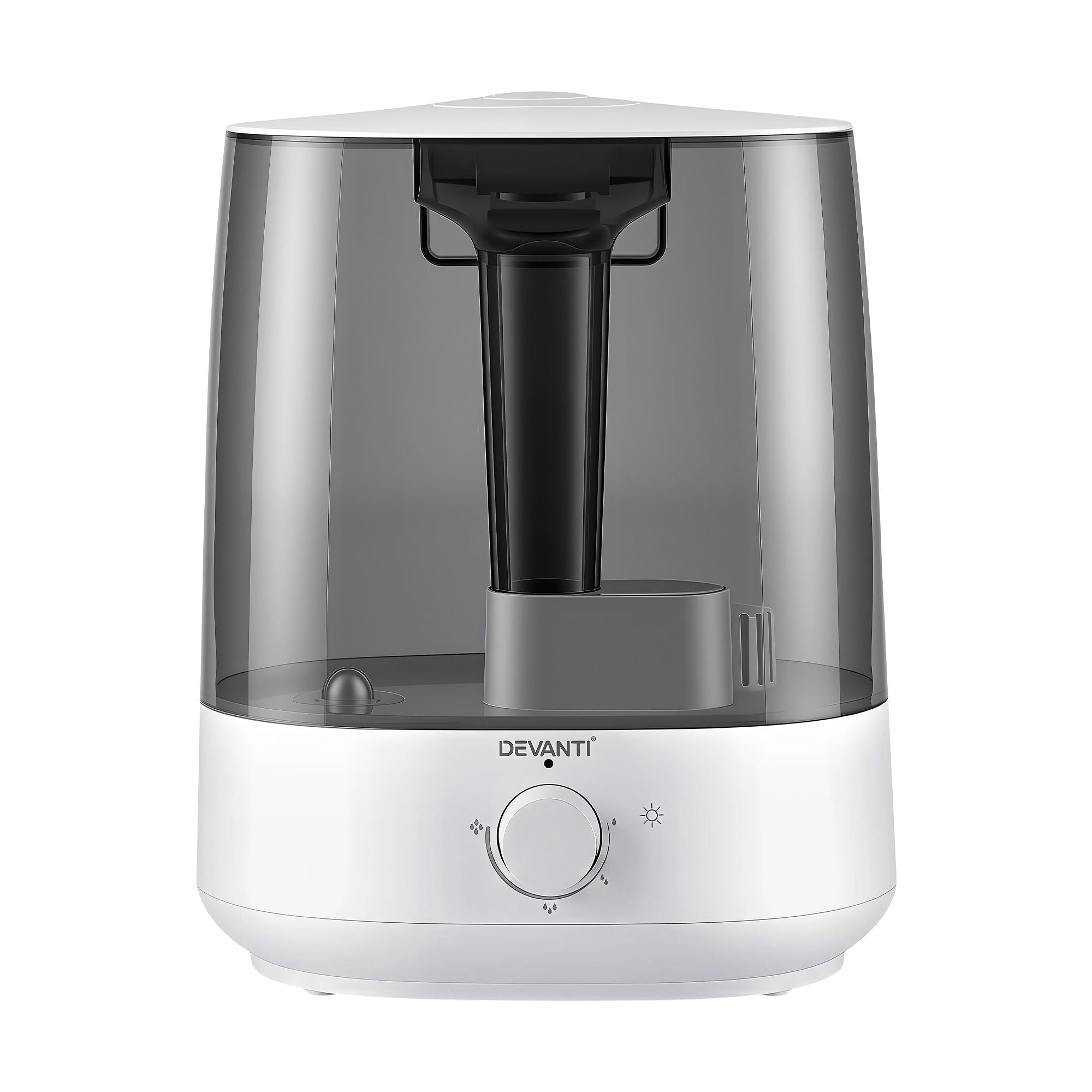 Devanti Ultrasonic Humidifier Aroma Diffuser Top Fill Quiet Bedroom 6L HM-6L-KNOB-WHBK