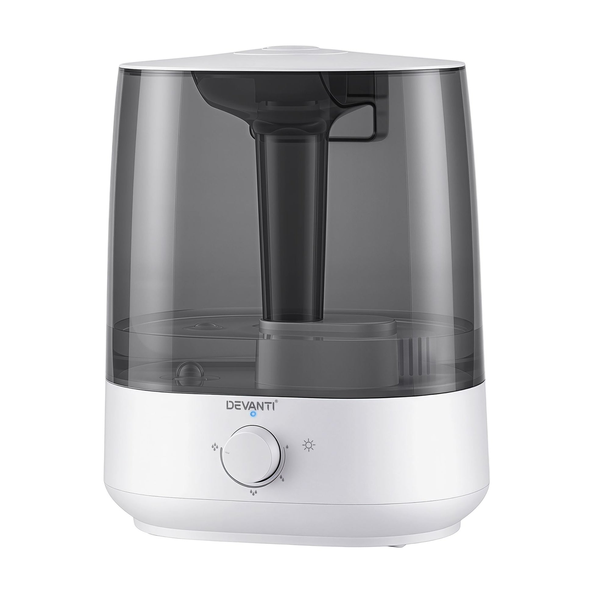 Devanti Ultrasonic Humidifier Aroma Diffuser Top Fill Quiet Bedroom 6L HM-6L-KNOB-WHBK