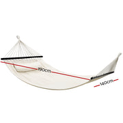 Gardeon Hammock Bed Outdoor Camping Portable Hanging Chair 2 Person Piillow HM-BED-BAR-COT-CR