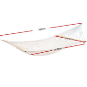 Gardeon Hammock Bed Outdoor Chair Camping Hanging Hammocks Mesh 2 Person HM-BED-BAR-MES-D-CR