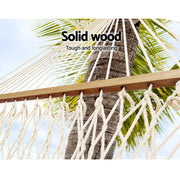 Gardeon Hammock Bed Outdoor Chair Camping Hanging Hammocks Mesh 2 Person HM-BED-BAR-MES-D-CR
