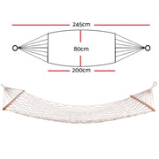 Gardeon Hammock Bed Outdoor Chair Camping Hammocks Hanging Mesh HM-BED-BAR-MES-S-CR