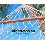 Gardeon Hammock Bed Outdoor Chair Camping Hammocks Hanging Mesh HM-BED-BAR-MES-S-CR