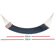 Gardeon Hammock Bed Outdoor Portable Hanging Chair Camping Blue HM-BED-BAR-POL-NAVY