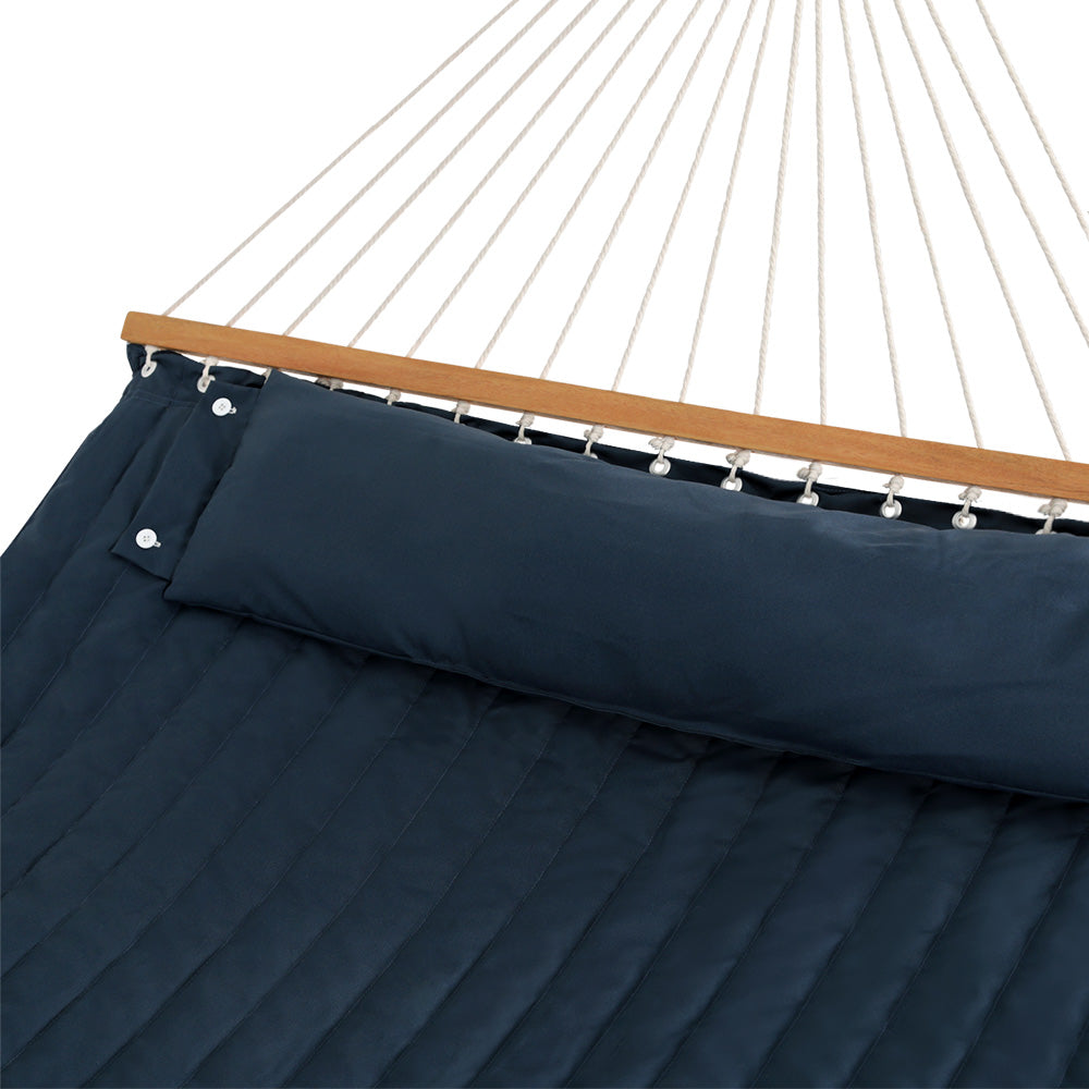 Gardeon Hammock Bed Outdoor Portable Hanging Chair Camping Blue HM-BED-BAR-POL-NAVY