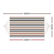 Gardeon Hammock Bed Outdoor Camping Hammocks Beige Grey HM-BED-BG-GY