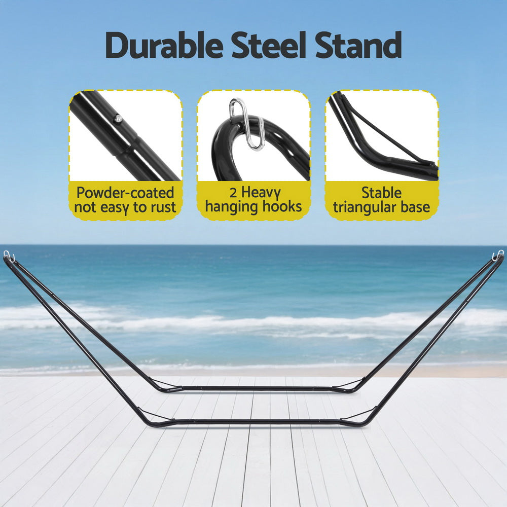 Gardeon Hammock Bed Stand Steel Frame Outdoor Garden HM-BED-STAND-KIT