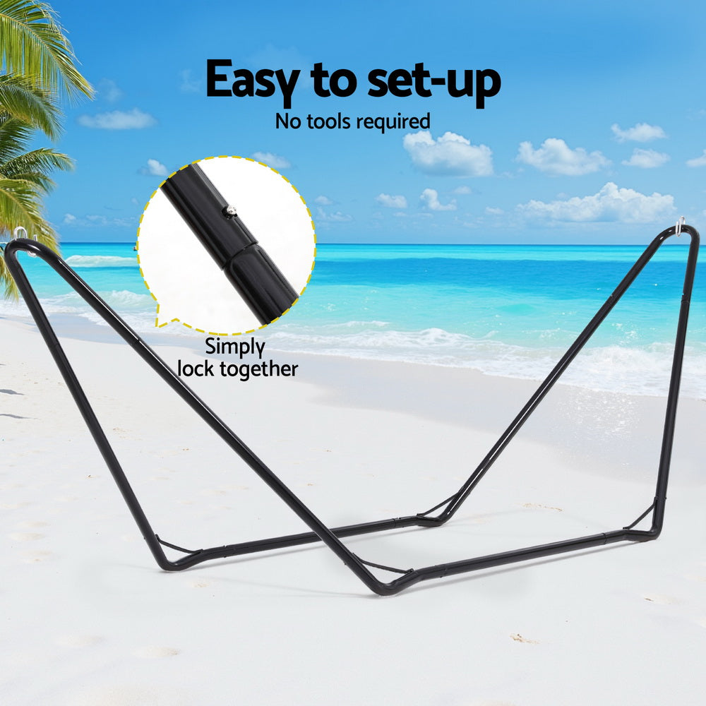 Gardeon Hammock Bed Stand Steel Frame Outdoor Garden HM-BED-STAND-KIT