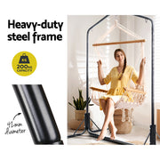 Gardeon Outdoor Hammock Chair with Stand Swing Hanging Hammock Garden Cream HM-CHAIR-ARM-CREAM-U