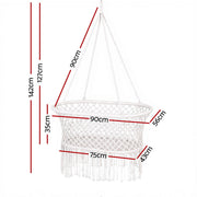 Gardeon Hammock Chair Cotton Swing Chair Outdoor Indoor Cream HM-CHAIR-BABY-CREAM