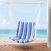 Gardeon Hammock Chair Swing Camping Blue HM-CHAIR-BLUE